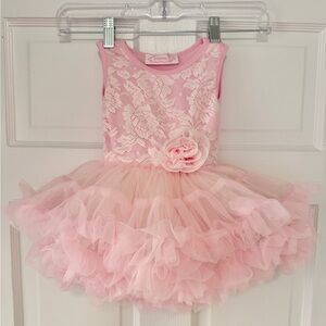 Baby Girl Pink Flower Tutu Dress Perfect Birthday Dress Size 12 Months NWOT